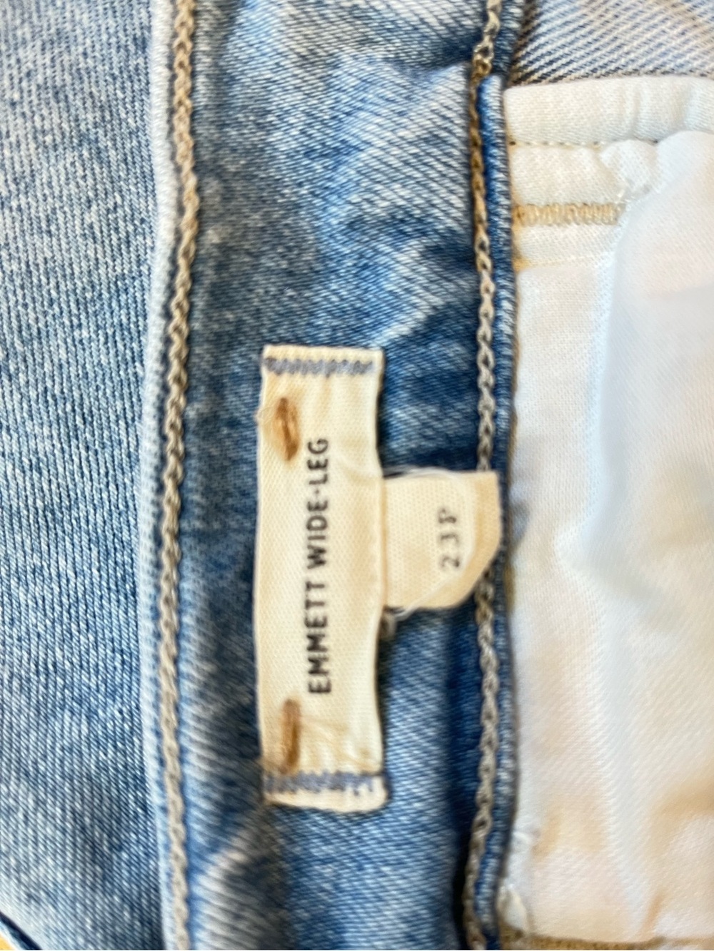 Emmett Wide Leg Light Blue Women's Crop Jeans - Picture 3 of 4
